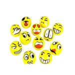 UNKE 12 Pcs Emoji Mini Stress Balls,Happy Face Emotion Squeeze Soft Hand Gift Toy